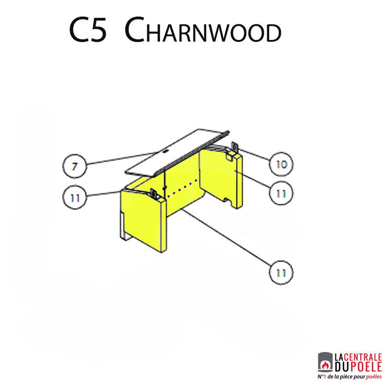 Eléments plaque foyère C5 Charnwood