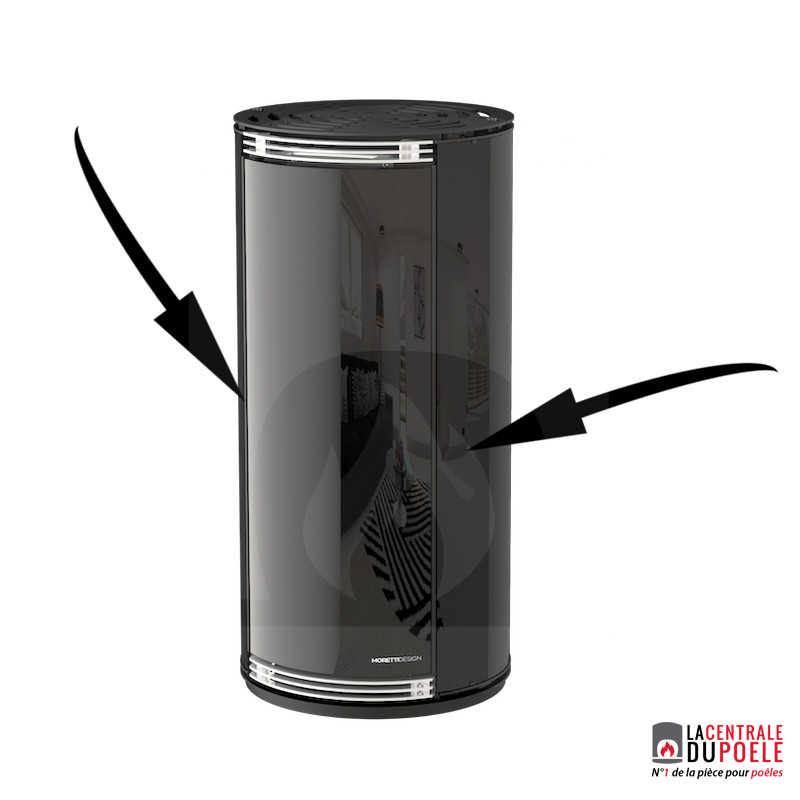 Verre incurvé côté noir/champagne Moretti Design Globe Glass - ref A7GLV3001001(GD)